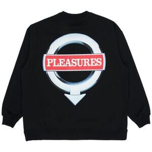NWT Pleasures Language Moto Sweatshirt. Black Size Small.